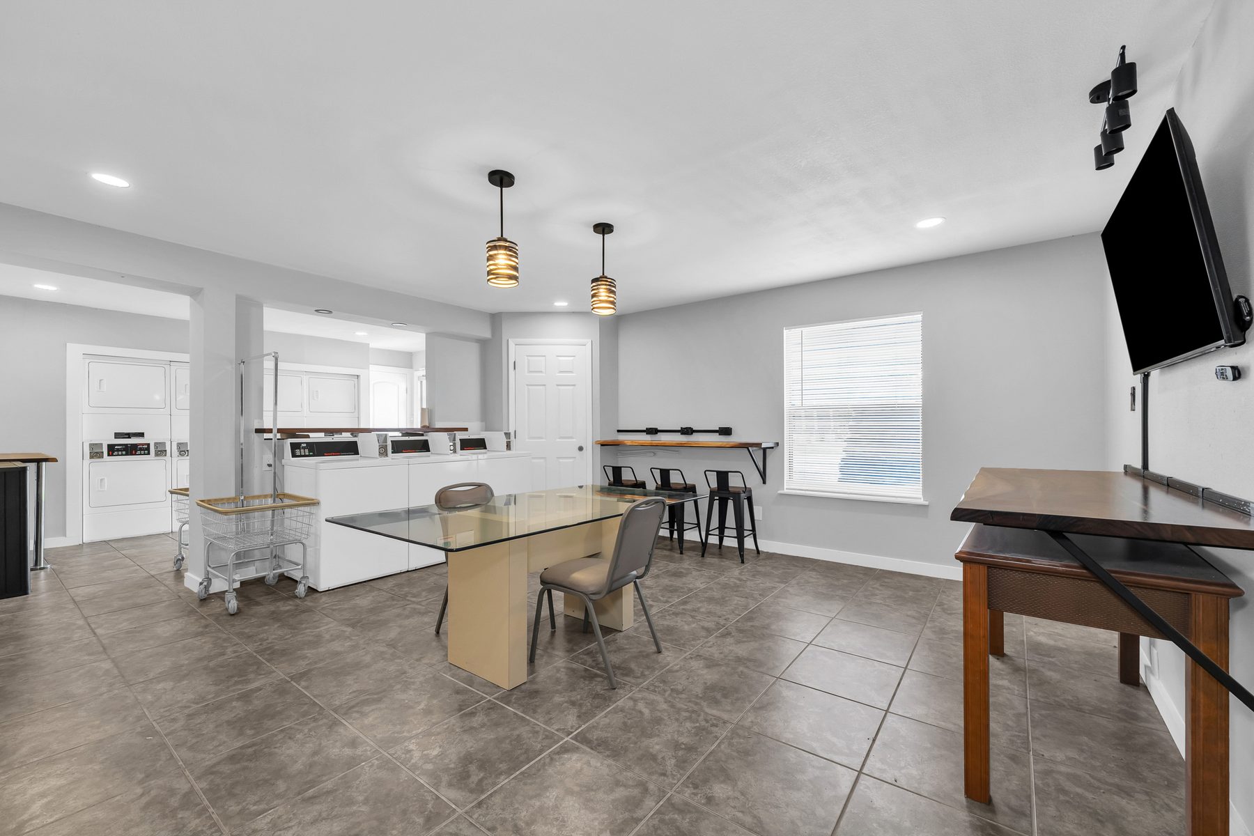 Clubhouse kitchen and gathering space