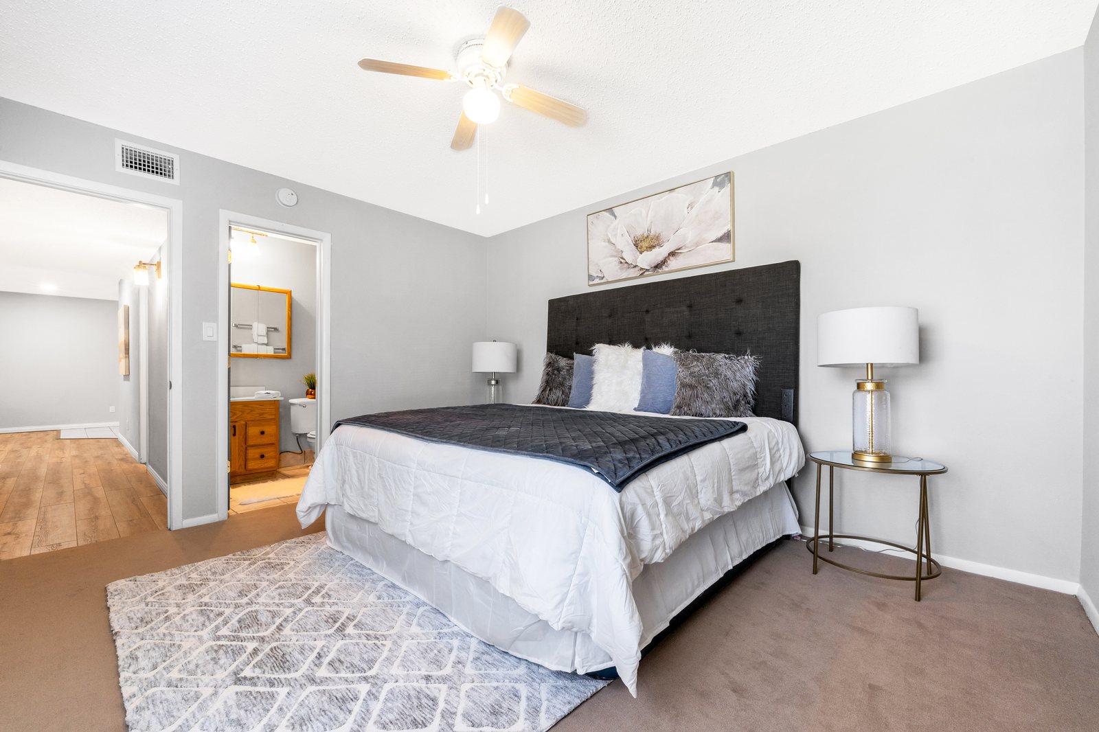 Staged bedroom